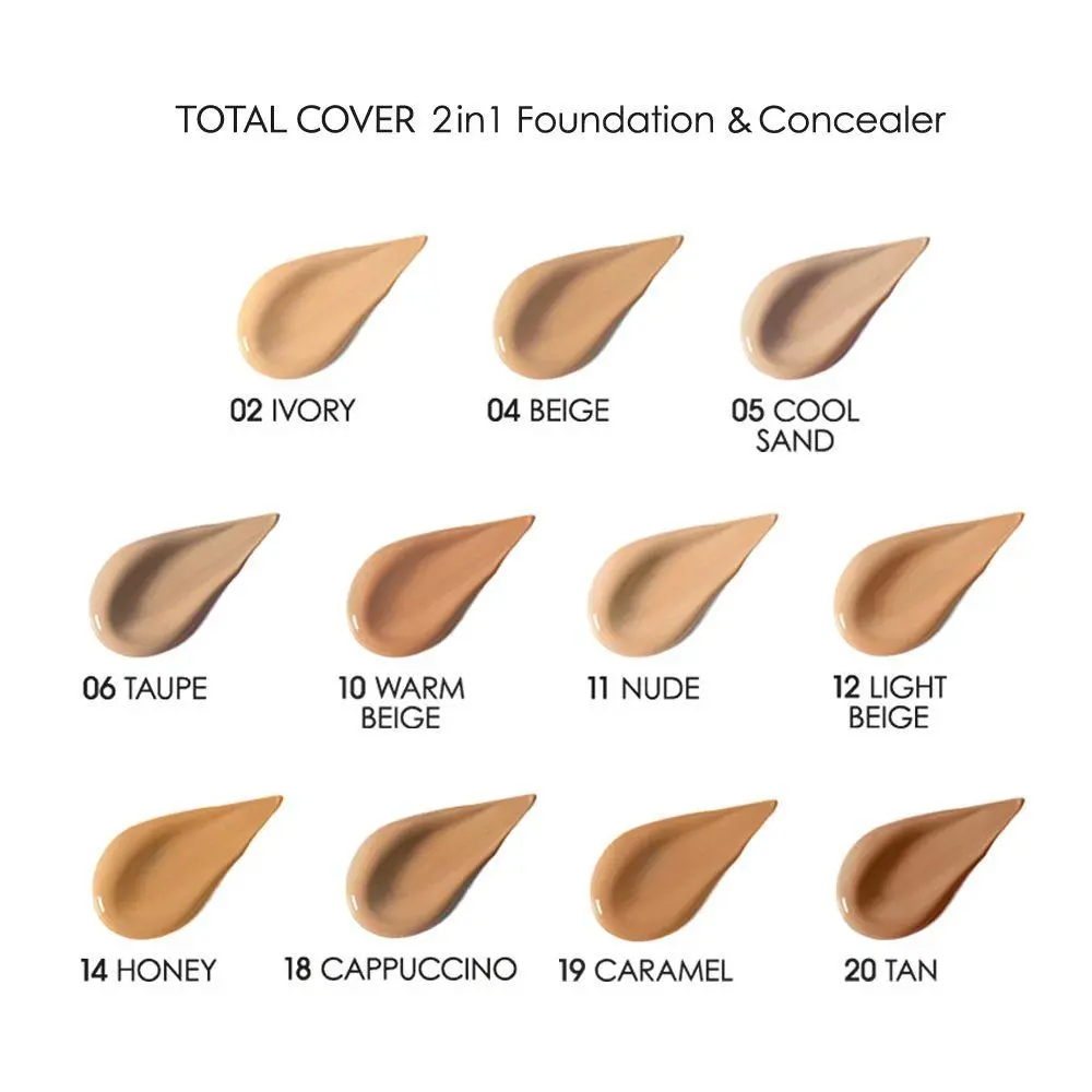 Golden Rose Total Cover Foundation&Concealer Swatches.webp