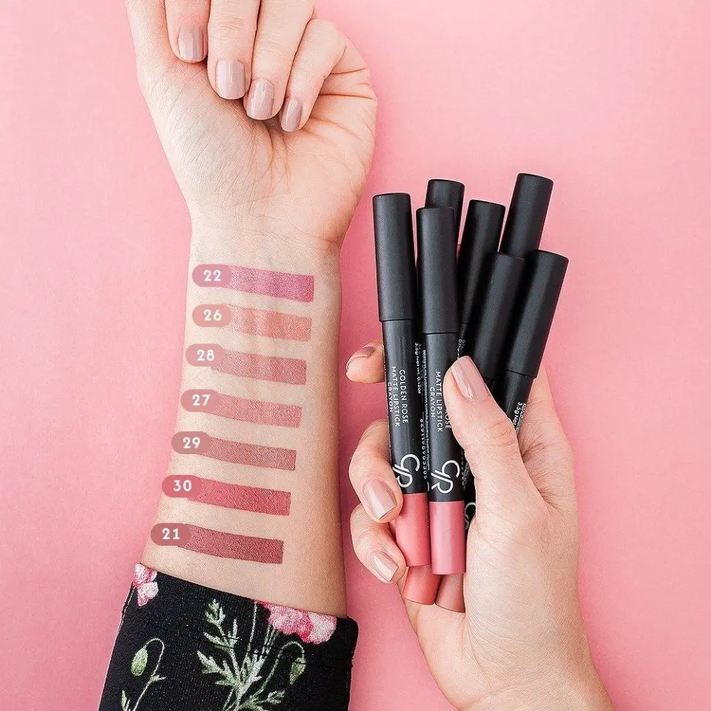 Golden Rose Matte Lip Stick Crayon all 2.webp